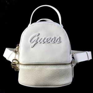 Guess Logo Mini Backpack/Purse *White